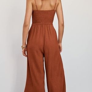 Anrabess Cutout Highwaist Romper Rust XL NWT